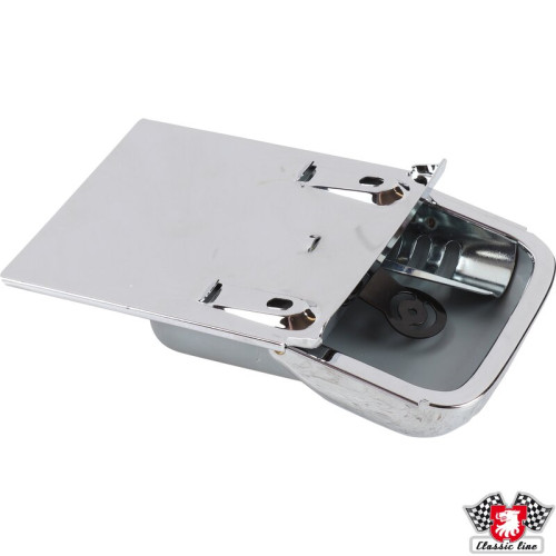 PartzBiz CE: 1689806700-Ashtray with mounting plate, chrome PartzBiz CE: 1689806700-Ashtray with mounting plate, chrome