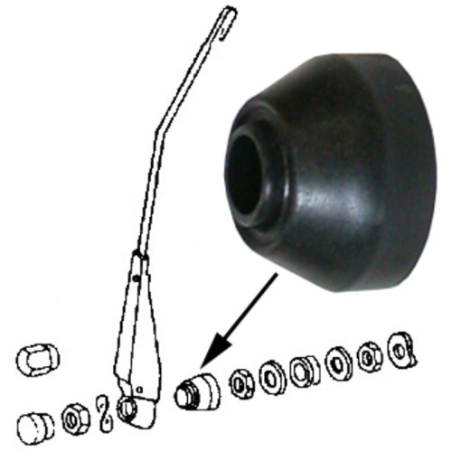 PartzBiz CE: 8198151306-Cover for wiper shaft, black PartzBiz CE: 8198151306-Cover for wiper shaft, black