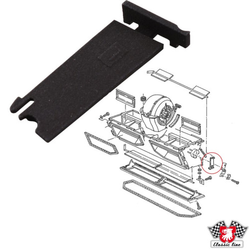 PartzBiz CE: 1128004270-Bearing plate for flap for footwell