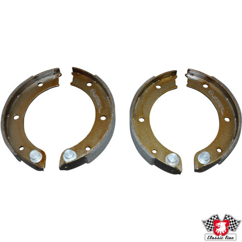 PartzBiz CE: 1663900110-ชุดผ้าเบรกพร้อมแผ่นเบรกหลัง ขนาด 180x25 mm พร้อมเครื่องหมาย E-mark
