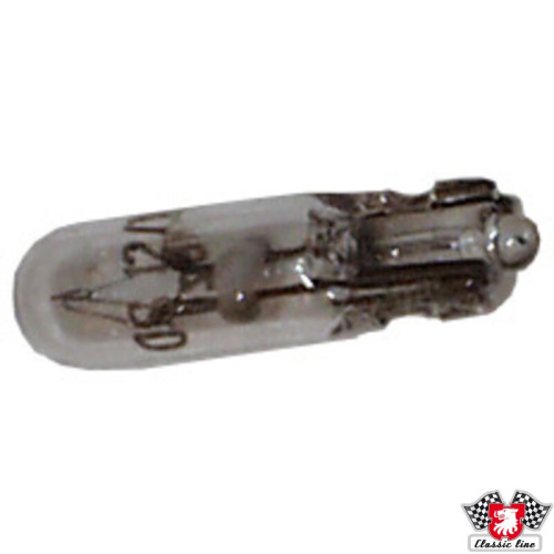 PartzBiz CE: 1195901500-หลอดไฟแบบไม่มีฝาครอบ สำหรับไฟแผง 12 โวลต์ 1.2 วัตต์ ฐานขนาด กว้าง 2 x ลึก 4.6 ซม.
