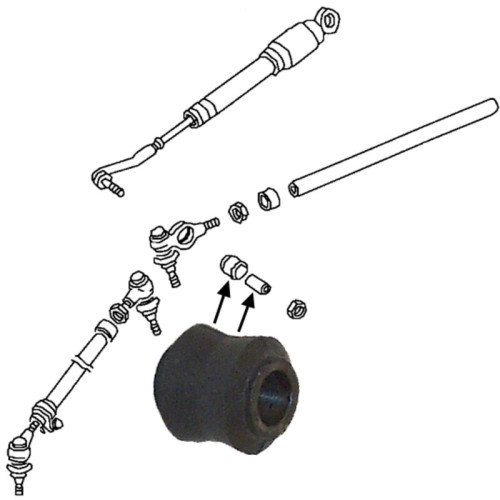 PartzBiz CE: 8145050106-Bushing for steering damper, rubber