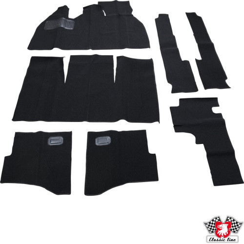 PartzBiz CE: 8189502210-Carpet set, black, 7 pieces