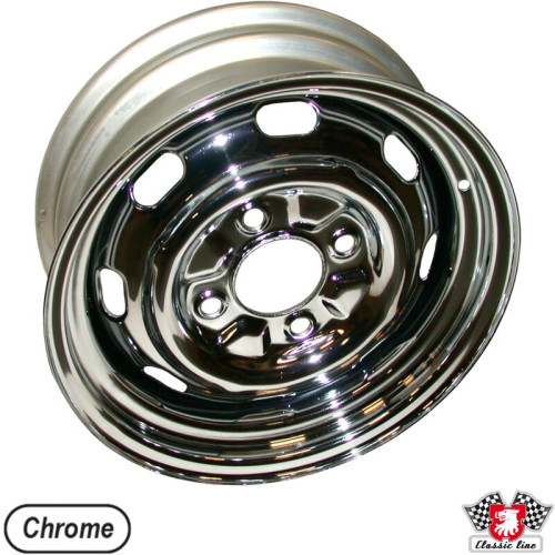 PartzBiz CE: 8160000300-Steel rim, chromed, 5.5x15 PartzBiz CE: 8160000300-Steel rim, chromed, 5.5x15