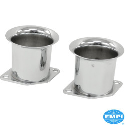 PartzBiz CE 8115151618 - ชุดท่อไอดีโครเมียมแบบ Velocity Stack ขนาด 2 1/4 นิ้ว PartzBiz CE 8115151618 - ชุดท่อไอดีโครเมียมแบบ Velocity Stack ขนาด 2 1/4 นิ้ว