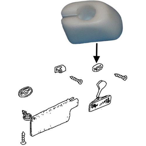 PartzBiz CE: 8189800206-Clip for sun visor, white, left/right