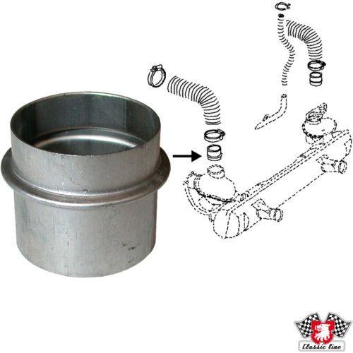 PartzBiz CE: 8121500100-Connecting pipe, heater hose to exhaust PartzBiz CE: 8121500100-Connecting pipe, heater hose to exhaust