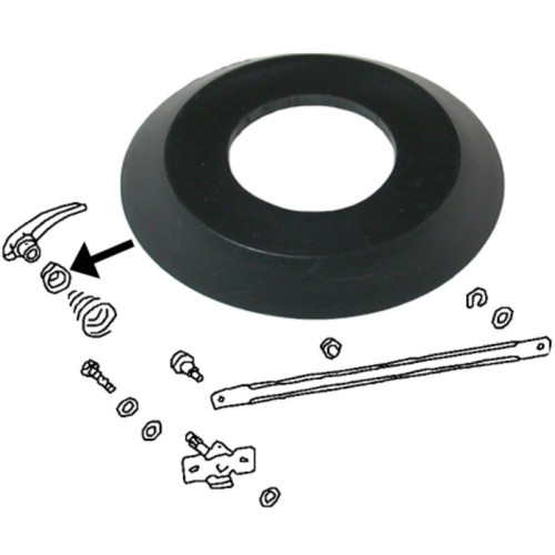 PartzBiz CE: 8187150106-Door handle plastic washer, black PartzBiz CE: 8187150106-Door handle plastic washer, black