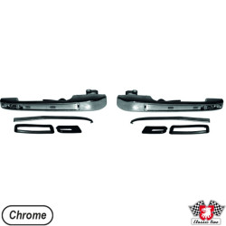 PartzBiz CE 9887200110 - Door handle set, chrome, rear, left/right