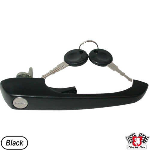 PartzBiz CE: 8187100200-Door handle with keys, black PartzBiz CE: 8187100200-Door handle with keys, black