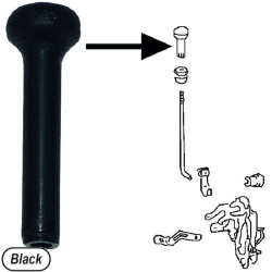 PartzBiz CE 8187550306 - Door lock knob, black, OE style
