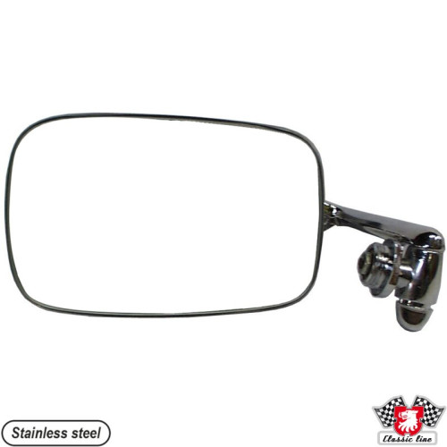 PartzBiz CE: 8189100770-Door mirror, stainless steel, left
