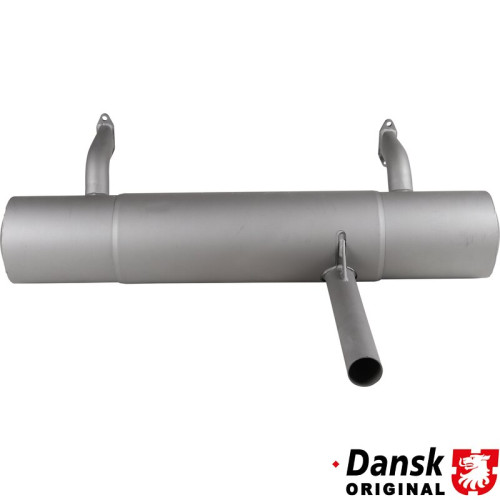 PartzBiz CE: 1620610200-ท่อไอเสียท้ายแบบสปอร์ต พร้อมปลายท่อขนาด Ø62 mm หนึ่งท่อ ผลิตจากเหล็กเคลือบสีเทาทนความร้อน