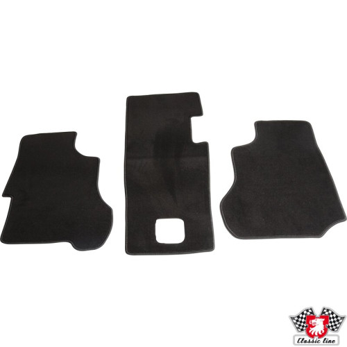 PartzBiz CE: 1101701210-Floor mat set, front, black, 3 pieces
