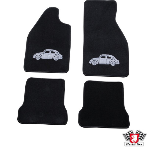 PartzBiz CE: 8101702110-Floor mat set with grey/silver Beetle PartzBiz CE: 8101702110-Floor mat set with grey/silver Beetle