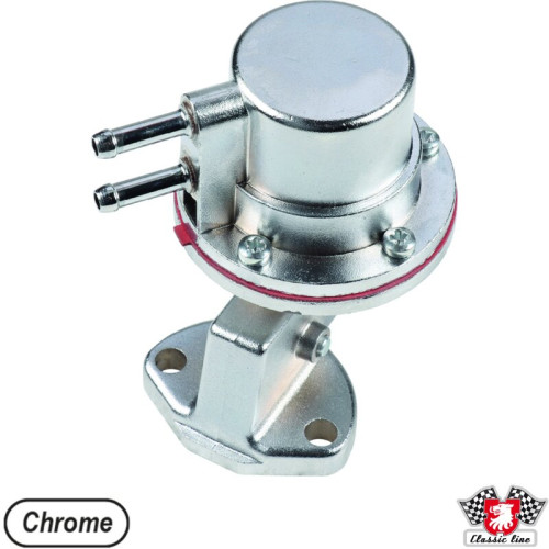 PartzBiz CE: 8115201200-Fuel pump, chrome, OE style, 108 mm push rod PartzBiz CE: 8115201200-Fuel pump, chrome, OE style, 108 mm push rod