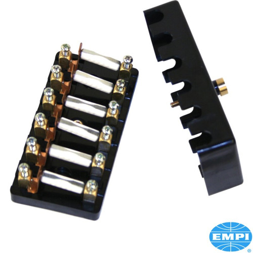 PartzBiz CE: 8199300708-Fuse box with cover, black, for 6 fuses