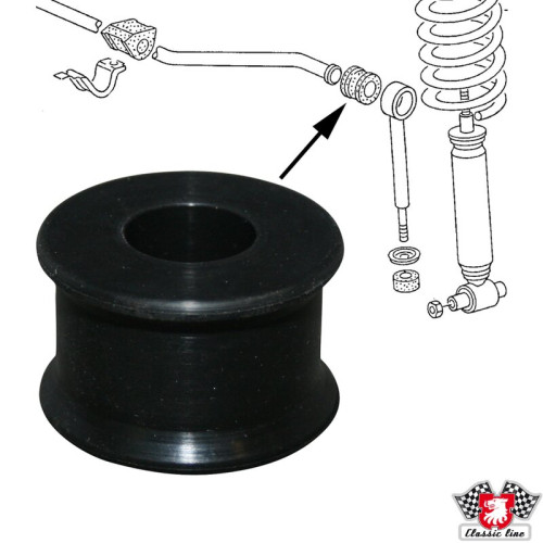 PartzBiz CE: 1140602800-Grommet for anti roll bar, front, Ø19 mm