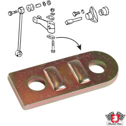 PartzBiz CE 1640550700 - Guide plate for anti roll bar, front PartzBiz CE 1640550700 - Guide plate for anti roll bar, front