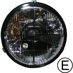 PartzBiz CE 8195151916 - Headlight insert, round, black, with E-mark PartzBiz CE 8195151916 - Headlight insert, round, black, with E-mark