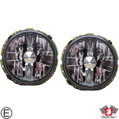 PartzBiz CE: 9895100210-Headlight insert set, clear, H4, with E-mark