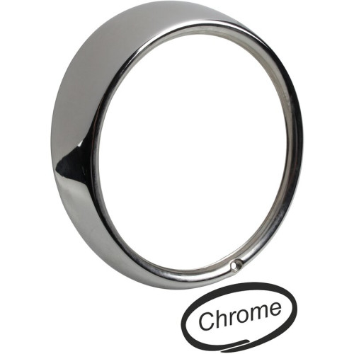 PartzBiz CE: 8195150506-Headlight rim with 1 hole, metal, chromed