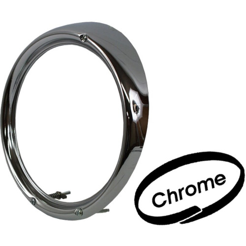 PartzBiz CE: 8195151006-Headlight rim with 3 holes, chromed