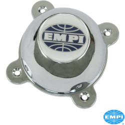 PartzBiz CE 8160204508 - Hub cap with Empi logo, chrome plated plastic PartzBiz CE 8160204508 - Hub cap with Empi logo, chrome plated plastic