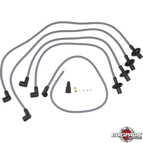 PartzBiz CE: 8192002218-Ignition cable set, 90º Megavolt, grey