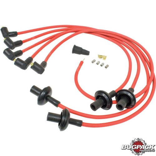 PartzBiz CE: 8192002118-Ignition cable set, 90º Megavolt, red