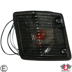 PartzBiz CE 1195401770 - Indicator, front, smoked, with E-mark, left PartzBiz CE 1195401770 - Indicator, front, smoked, with E-mark, left