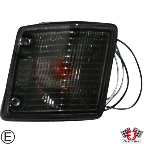 PartzBiz CE: 1195401780-Indicator, front, smoked, with E-mark, right PartzBiz CE: 1195401780-Indicator, front, smoked, with E-mark, right