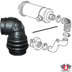 PartzBiz CE 1116005100 - Intake hose, air filter, rubber, upper PartzBiz CE 1116005100 - Intake hose, air filter, rubber, upper