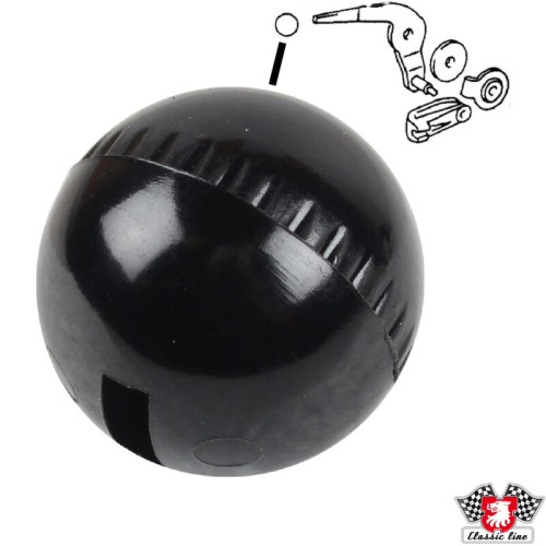 PartzBiz CE: 1689803400-Knob for hand throttle lever, round, black PartzBiz CE: 1689803400-Knob for hand throttle lever, round, black