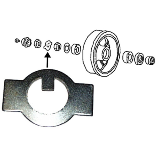 PartzBiz CE: 8142000306-Lock plate, steering knuckle nut
