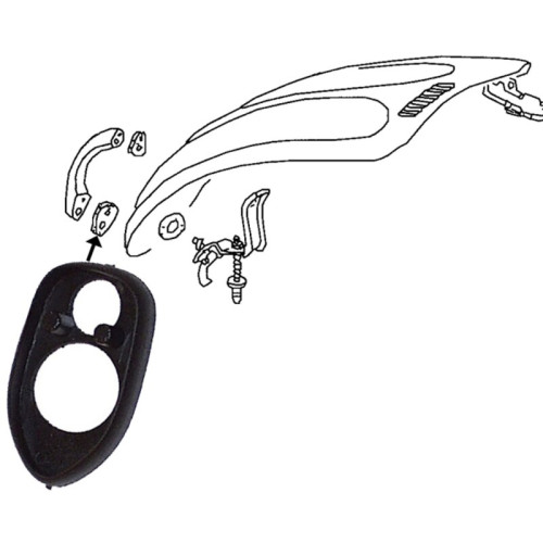PartzBiz CE: 8187350406-Lower gasket for bonnet handle PartzBiz CE: 8187350406-Lower gasket for bonnet handle