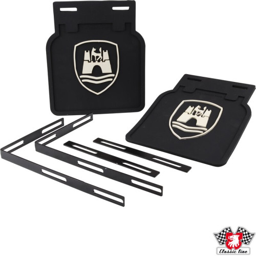 PartzBiz CE: 8100100810-Mudflap set with brackets, black PartzBiz CE: 8100100810-Mudflap set with brackets, black