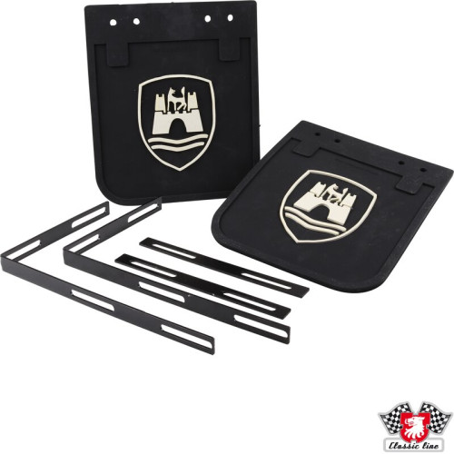 PartzBiz CE: 8100101010-Mudflap set with brackets, black