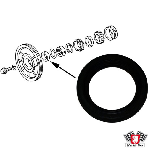 PartzBiz CE: 1119500700-Oil seal for crankshaft/pulley PartzBiz CE: 1119500700-Oil seal for crankshaft/pulley