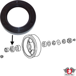 PartzBiz CE 8141250100 - Oil seal for wheel bearing, front PartzBiz CE 8141250100 - Oil seal for wheel bearing, front