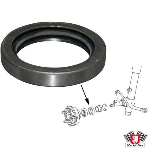 PartzBiz CE: 1642000106-Oil seal for wheel bearing, front, left/right PartzBiz CE: 1642000106-Oil seal for wheel bearing, front, left/right