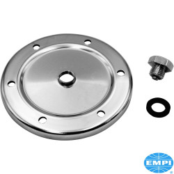 PartzBiz CE 8112950908 - Oil sump cover with drain plug, chrome