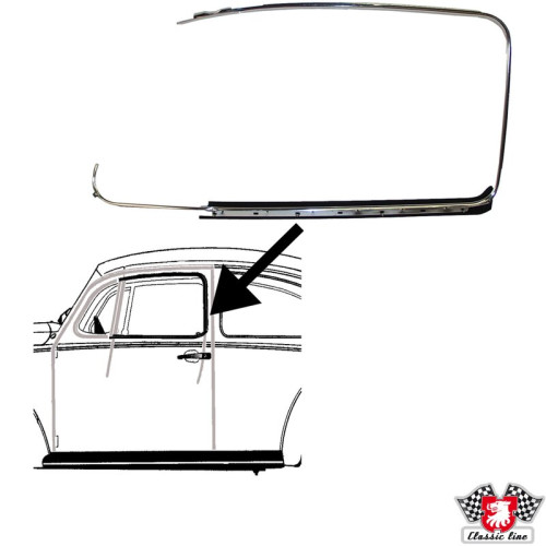 PartzBiz CE: 8186001870-Outer scraper with aluminium trim for