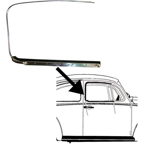 PartzBiz CE: 8186001786-Outer scraper with aluminium trim for
