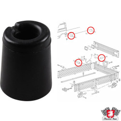 PartzBiz CE 1182005200 - Rubber stop buffer for drop sides, 37 mm PartzBiz CE 1182005200 - Rubber stop buffer for drop sides, 37 mm