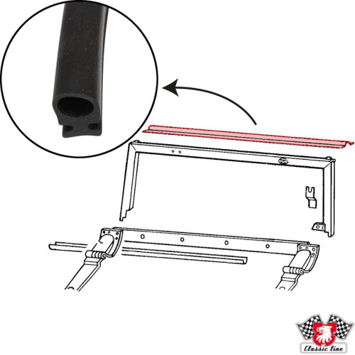 PartzBiz CE: 8185903300-Seal for windscreen frame