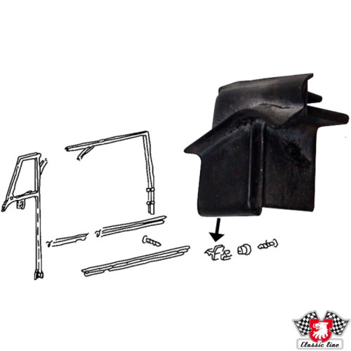 PartzBiz CE: 8186002880-Sealing wedge for door window scraper