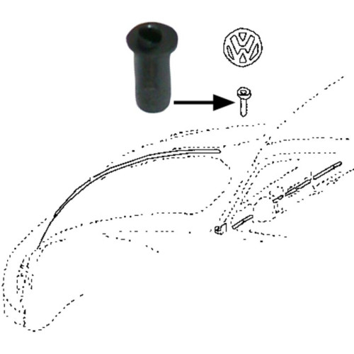 PartzBiz CE: 8181650106-Seals for VW emblem, 3 pcs. needed