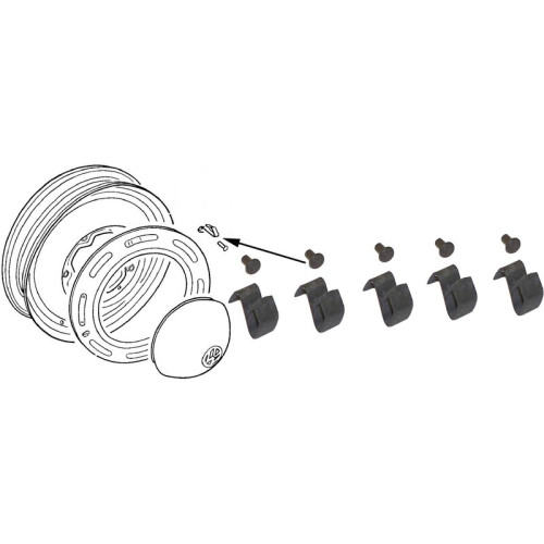 PartzBiz CE: 8161000116-Springs with rivets for hub cap PartzBiz CE: 8161000116-Springs with rivets for hub cap