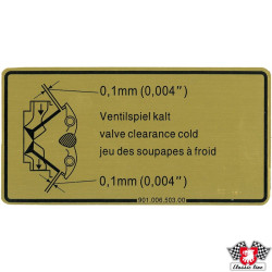 PartzBiz CE 1601500106 - Sticker, adjustment valve clearence PartzBiz CE 1601500106 - Sticker, adjustment valve clearence